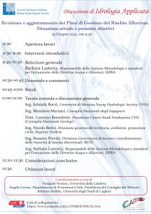 Webinar Revisione e aggiornamento dei Piani di Gestione del Rischio Alluvione. Situazione attuale e prossimi obiettivi – 23 giugno 2022
